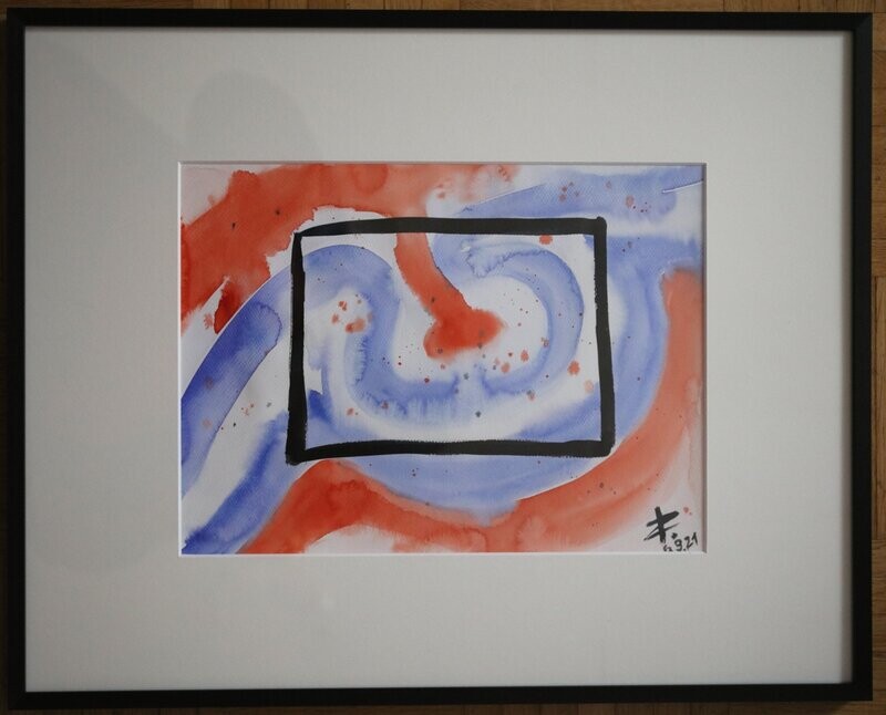 Aquarell Abstraction II Meteorite