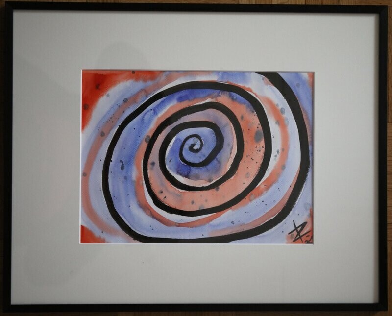 Aquarell Abstraction IV Wirbel
