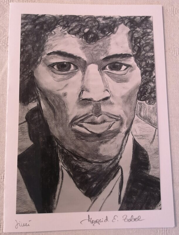 Karte Kohlezeichnung Jimi