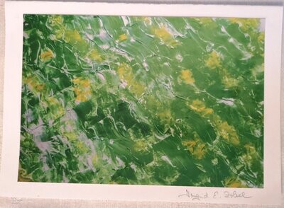Karte Gemälde Grün Gelb