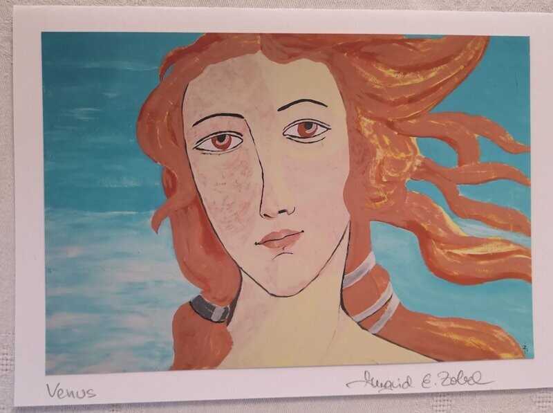 Briefkarte Gemälde Venus