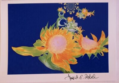 Briefkarte Sonnenblume