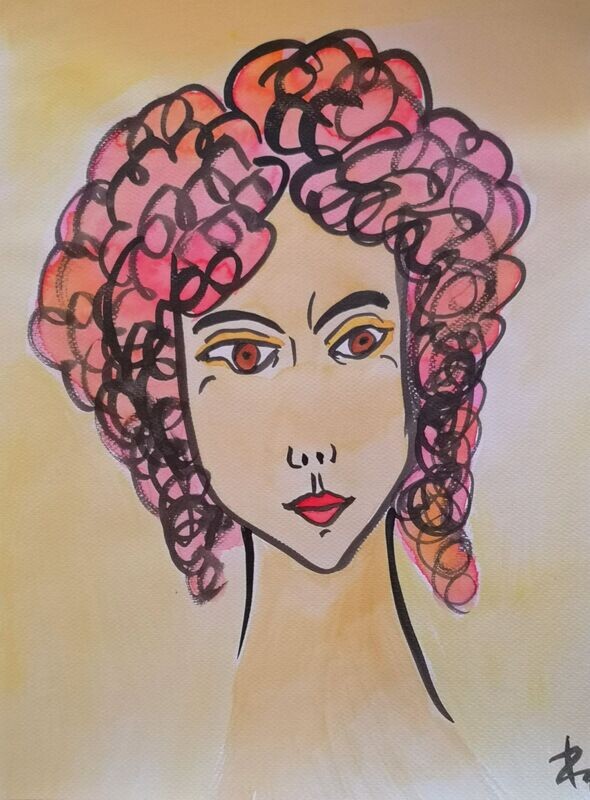 Aquarell Faces VIII