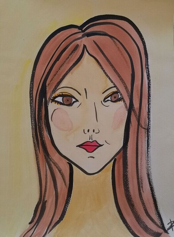 Aquarell Faces VI
