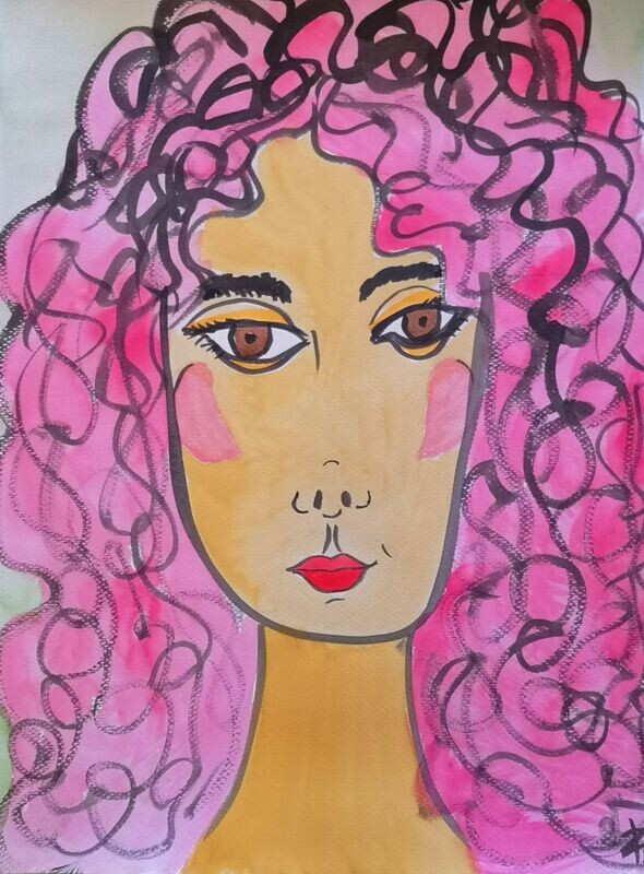 Faces VII Aquarell