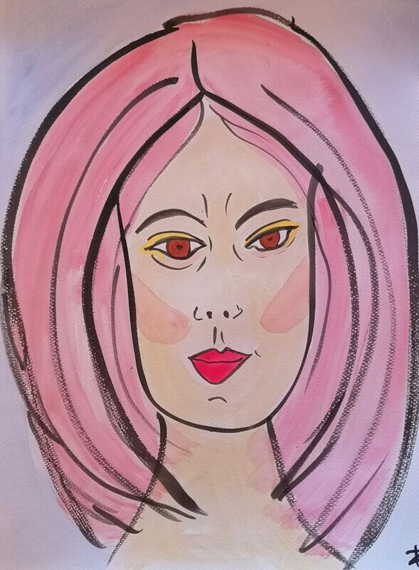 Faces III Aquarell