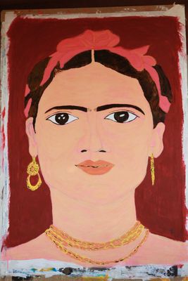 Originale in Acryl oder Gouache, Kohlezeichnungen