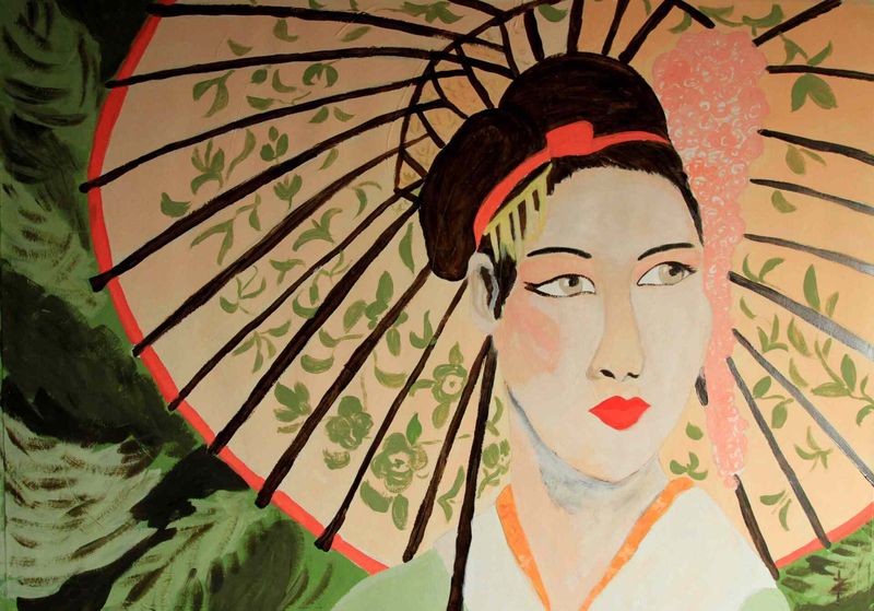 Geisha Gemälde
