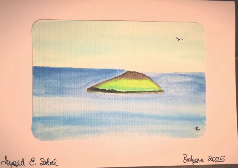 Aquarell Bretagne Insel Querformat 1 Aquarell Bretagne Insel Querformat 1