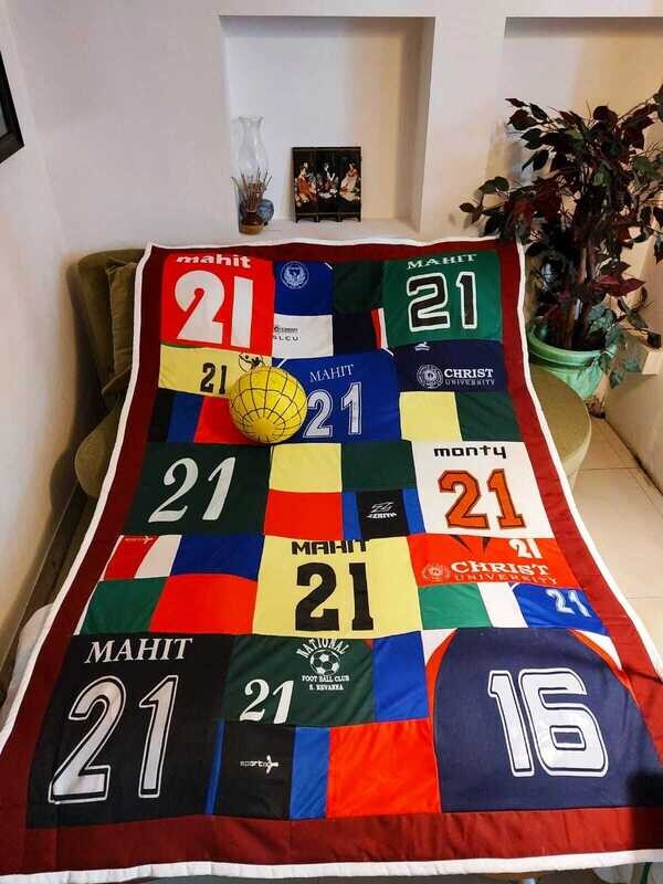 Sentimental Stitches T-Shirt Memory Quilt - 5x7 Feet