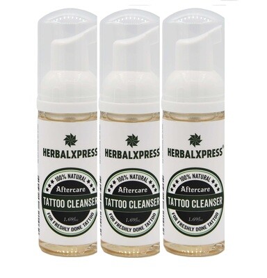 Tattoo Aftercare Cleanser  - The perfect gentle cleanser for freshly done tattoo 50ml (Pack of 3 Bottles)