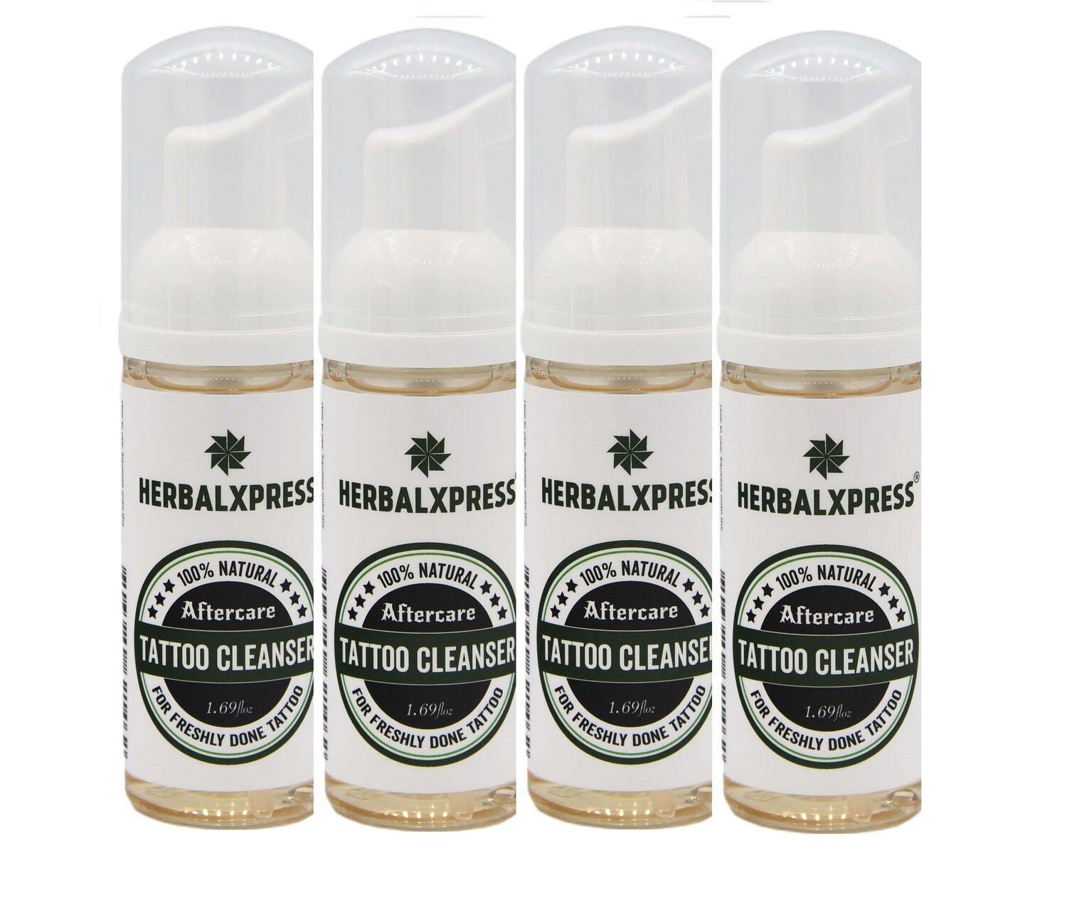 Tattoo Aftercare Cleanser  - The perfect gentle cleanser for freshly done tattoo 50ml (Pack of 4 Bottles)