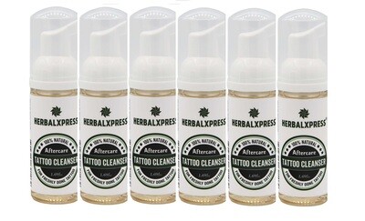 Tattoo Aftercare Cleanser  - The perfect gentle cleanser for freshly done tattoo 50ml (Pack of 6 Bottles)