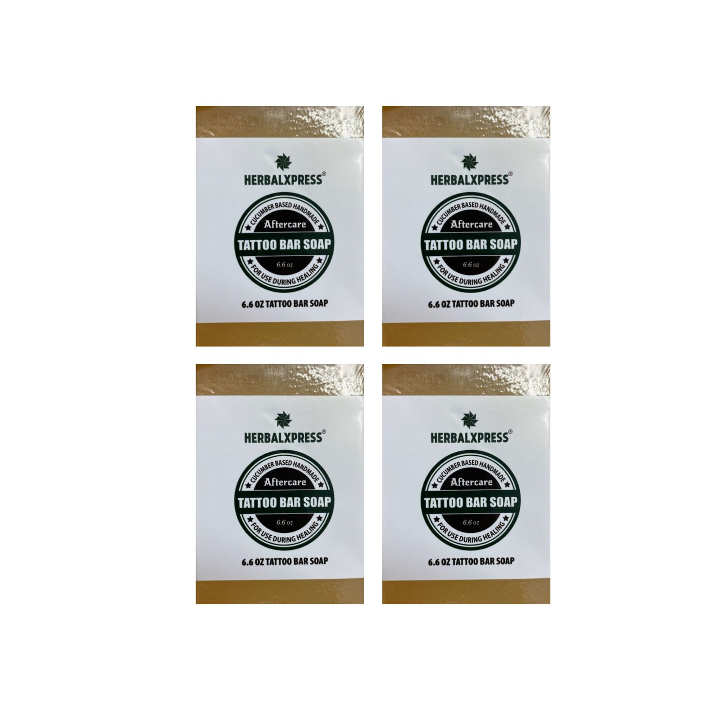 Herbalxpress Tattoo Aftercare Bar Soap 6.6oz is unscented for use during the healing of freshly done tattoos.