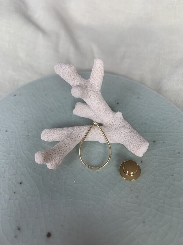 Happy Tear broche L verguld