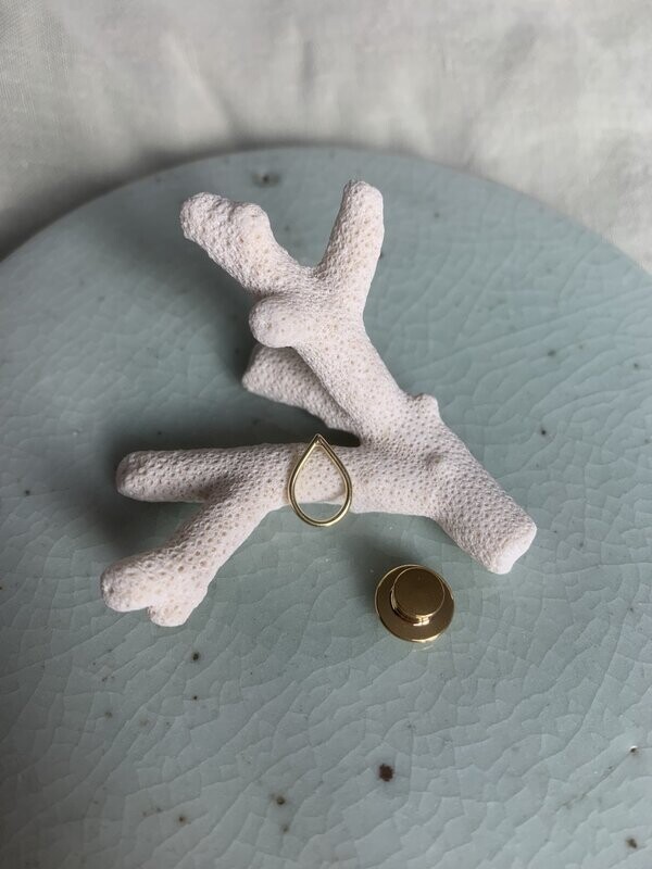 Happy Tear broche S goud