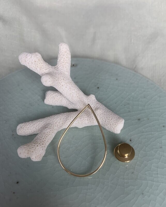 Happy Tear broche XL goud
