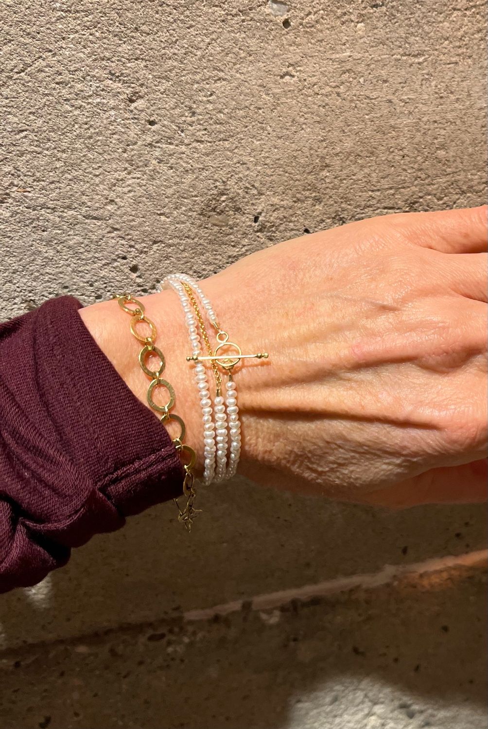 2 in 1 collier/ armband parel