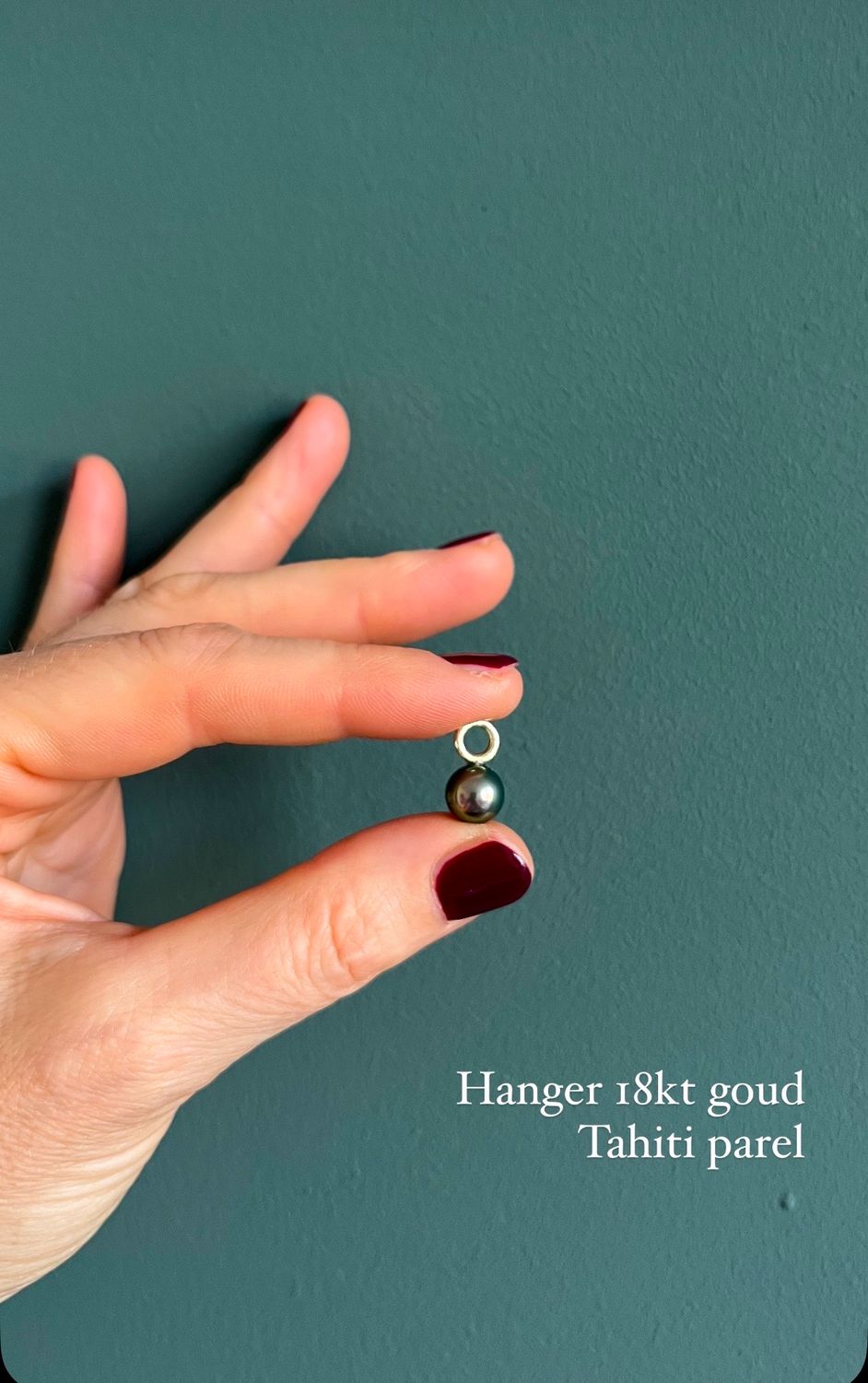 Hanger Tahiti parel 18 kt