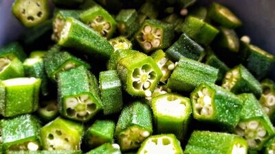 Okra (Bhindi), cut