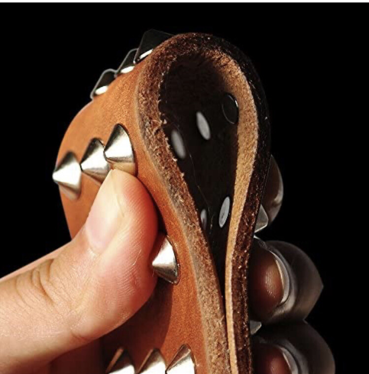 Hard Genuine Leather Dog Collar- طوق كلاب محمل