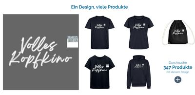Merchandising Shop T-Shirts, Taschen, Tassen