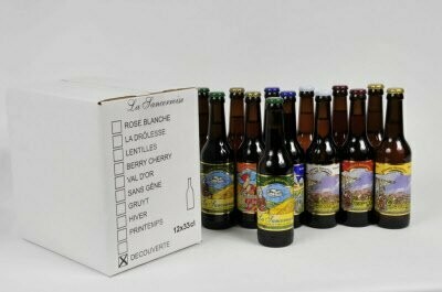 Carton découverte, 13 bouteilles 33 cl.