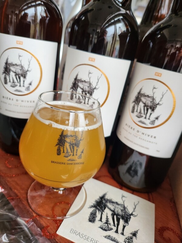 Bière blonde d'hiver thé bergamote