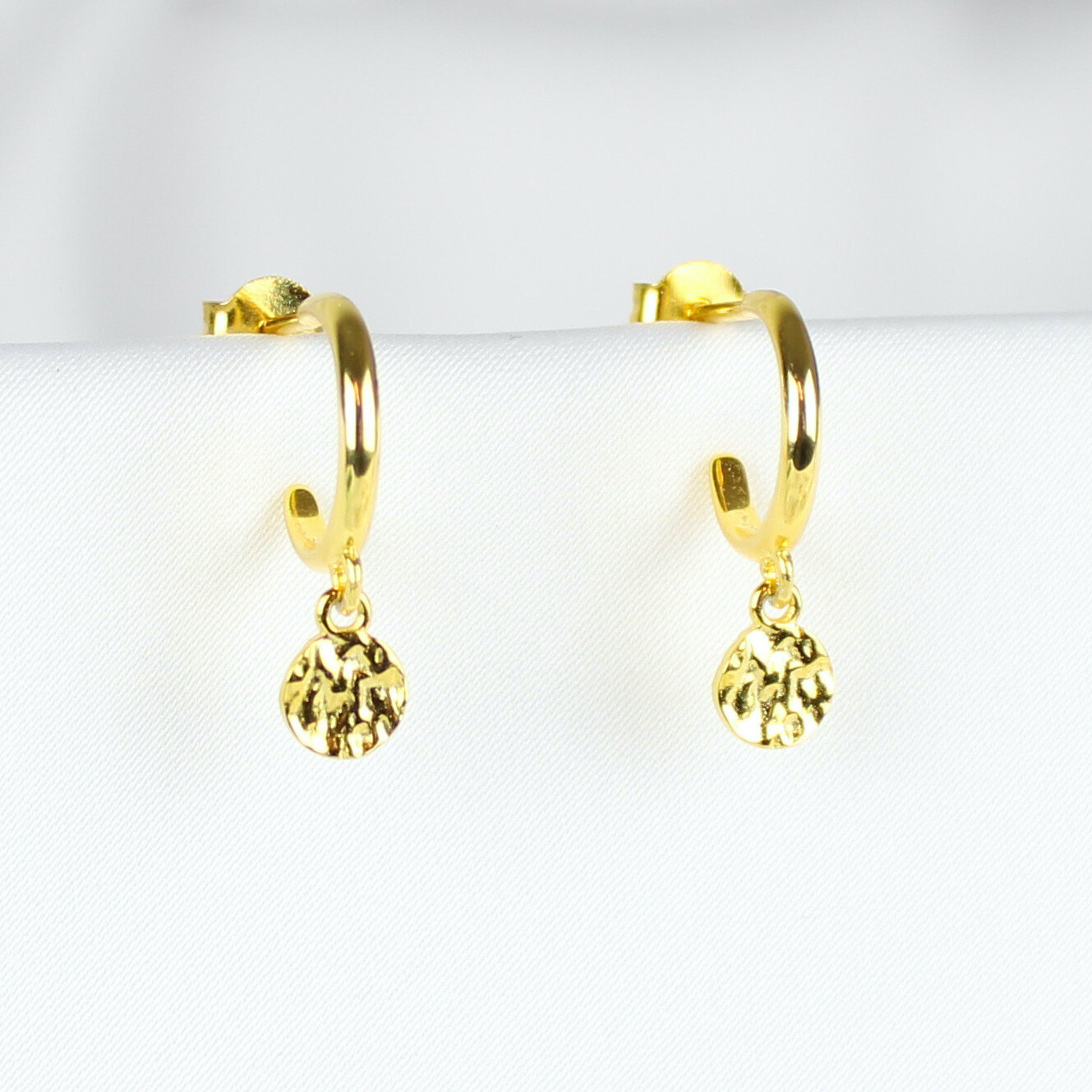 Mønt vedhæng øreringe