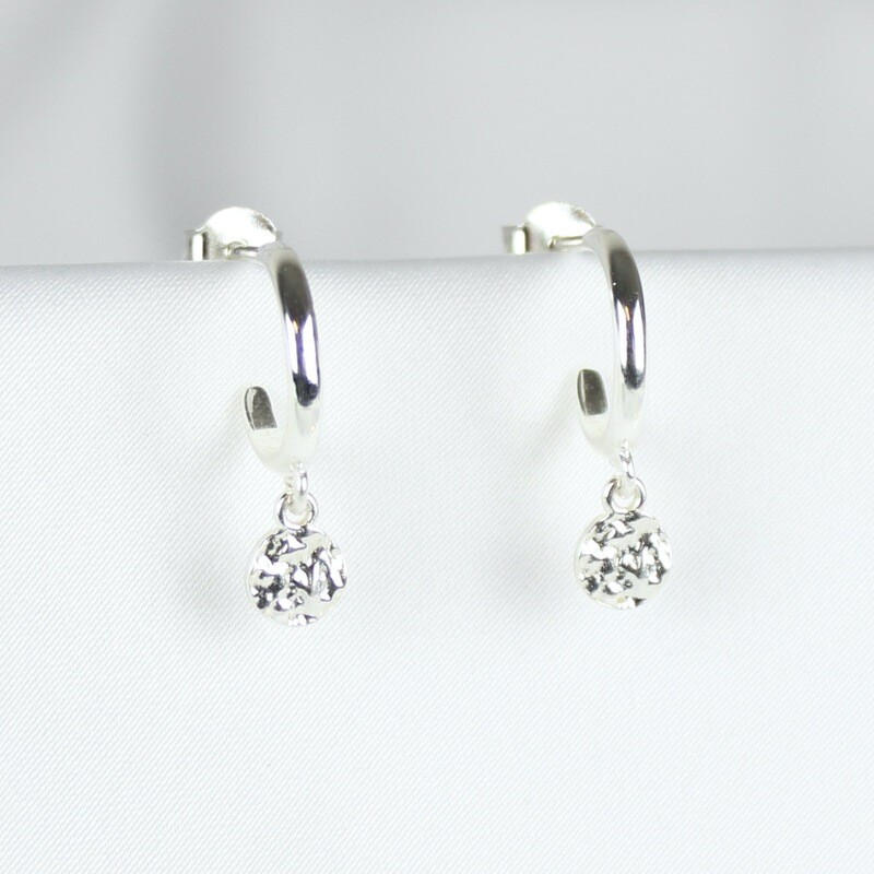 Sølv mønt øreringe