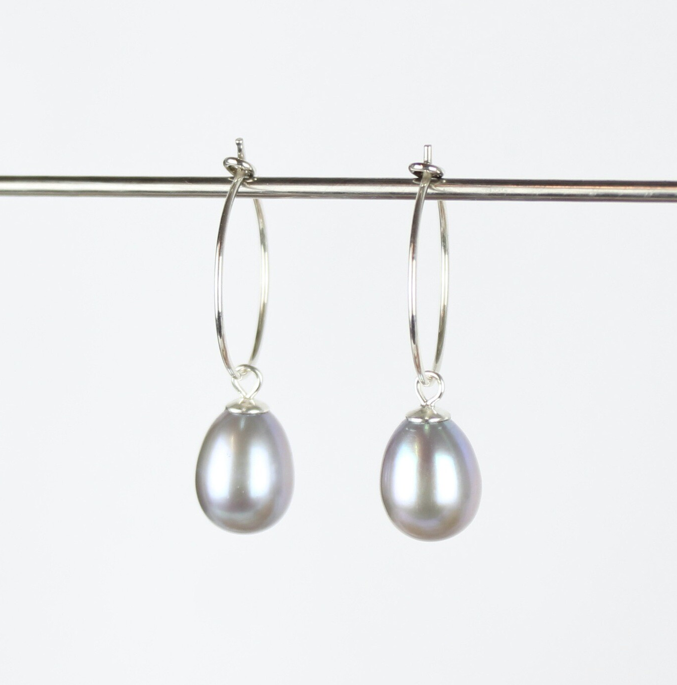 Grå hoops øreringe