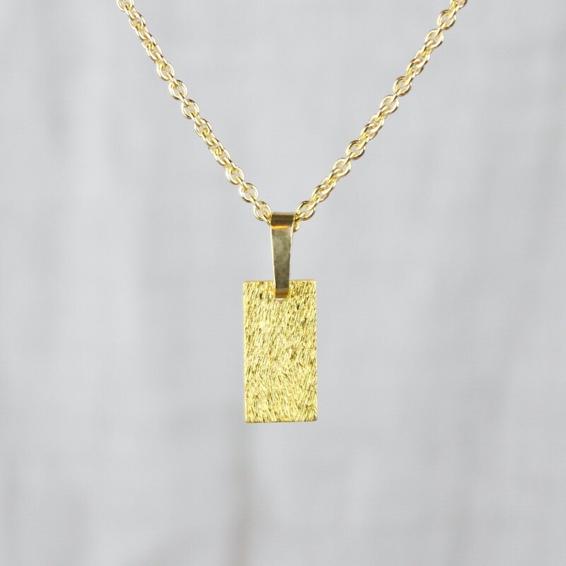 Børstet plade halskæde