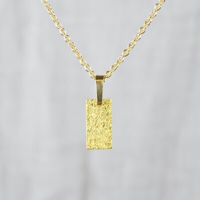 Børstet plade halskæde