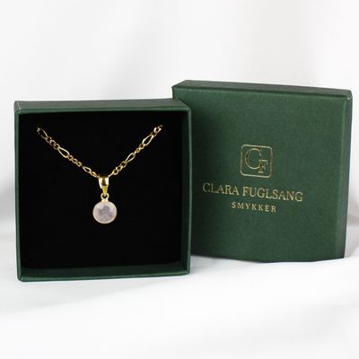 Rosakvarts figaro halskæde