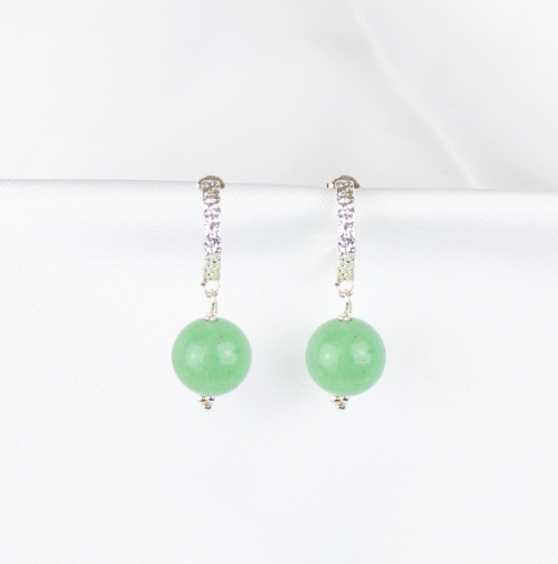 Banket ørestikker m. Aventurin sten