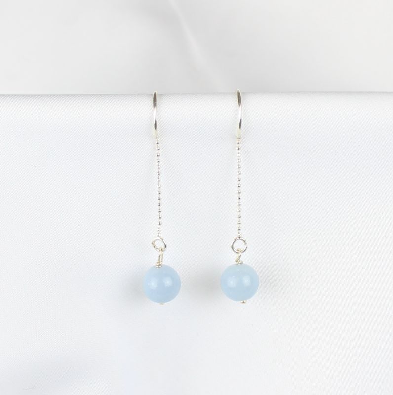 Lange ørebøjler m. blonde agat ældesten