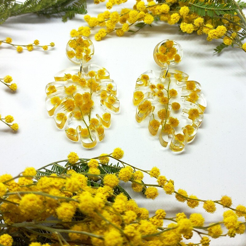 Pendientes mimosa