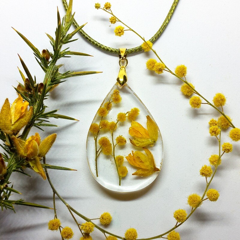 Collar toxo y mimosas