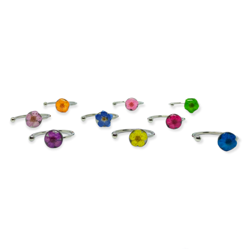 Anillo no me olvides de colores