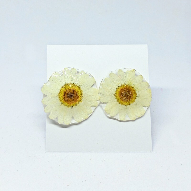 Pendientes margarita botón