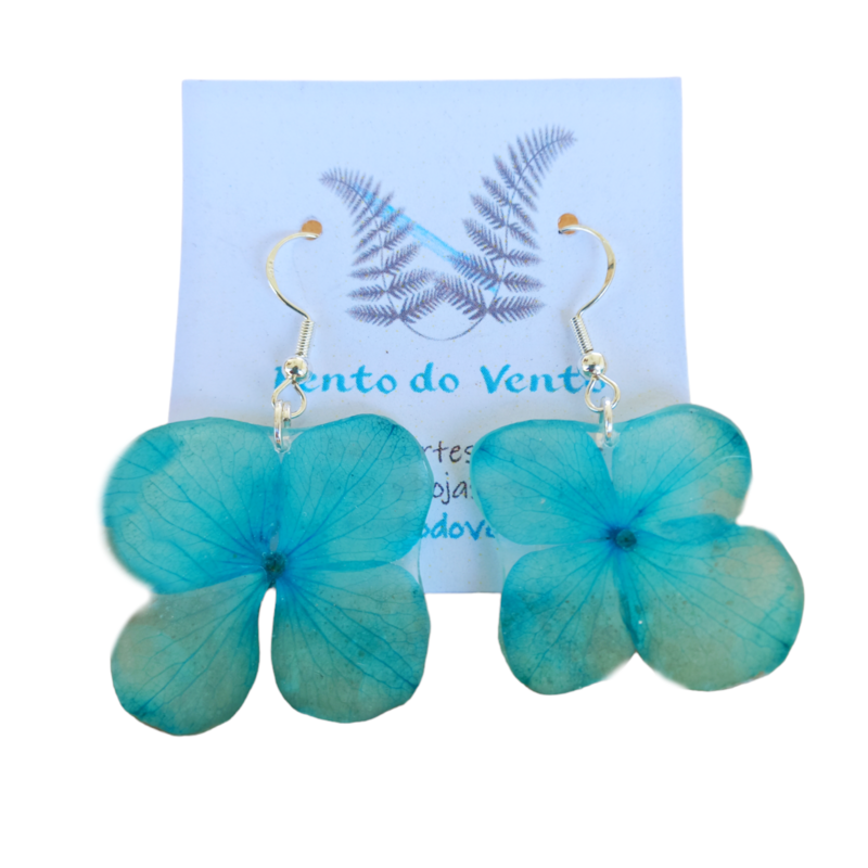 Pendientes hortensia brincos