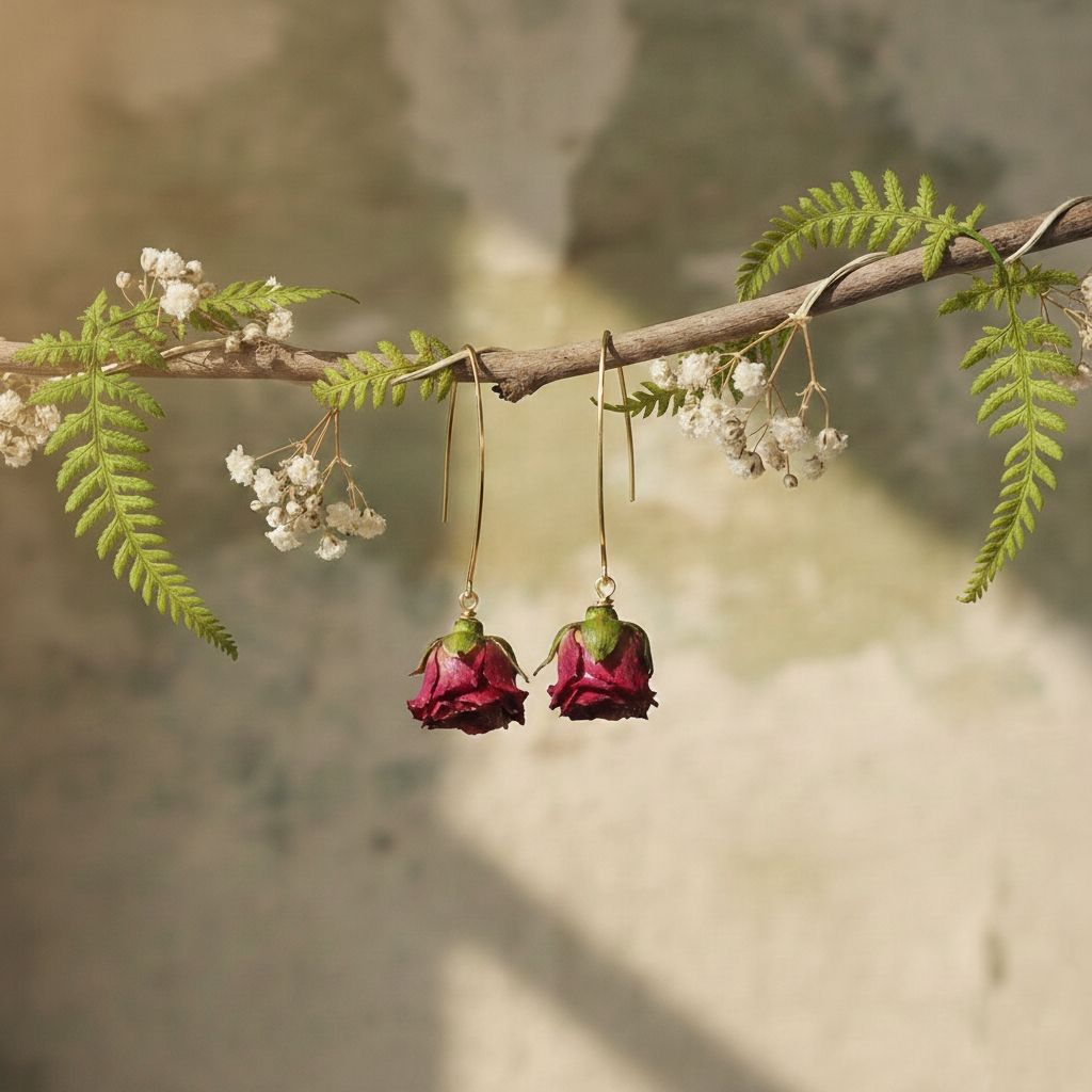 Pendientes rosa largos