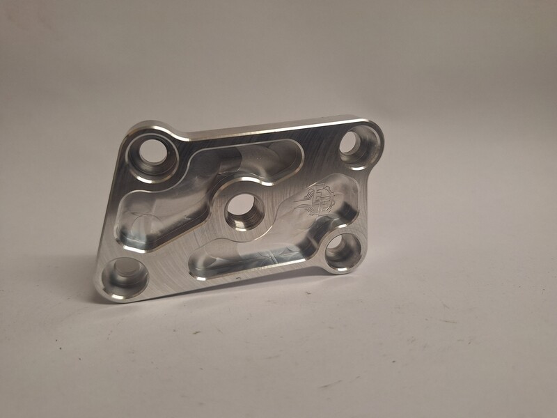 om605/6 Billet fuel heater blank plate - 1/8 npt sensor hole