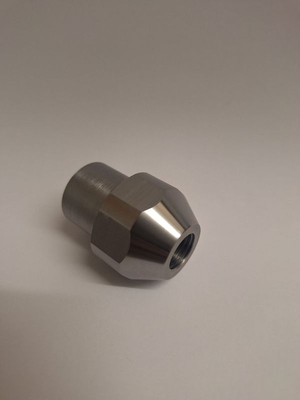 M14x1.5mm Right Hand Weld In Threaded Tube Adaptor with hex