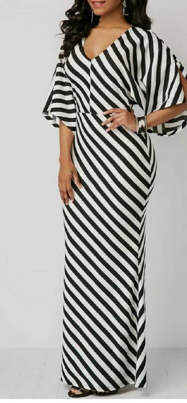 SAMPLE. Dress Black White