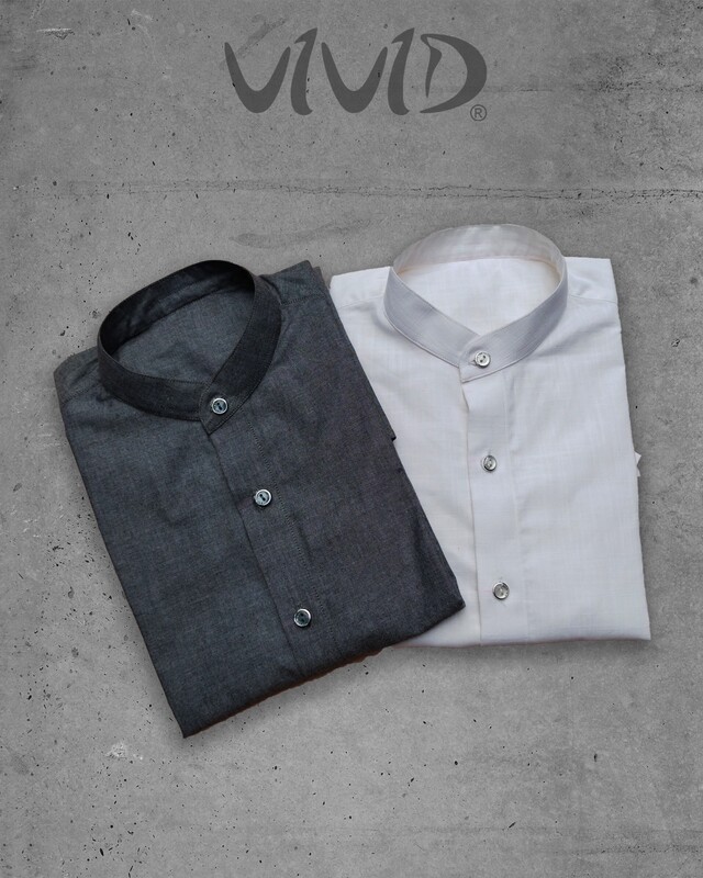 Men&#39;s Short-Sleeve Band-Collar Shirt (25% off)