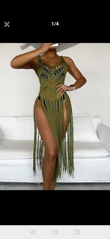 Kleed groen macramé