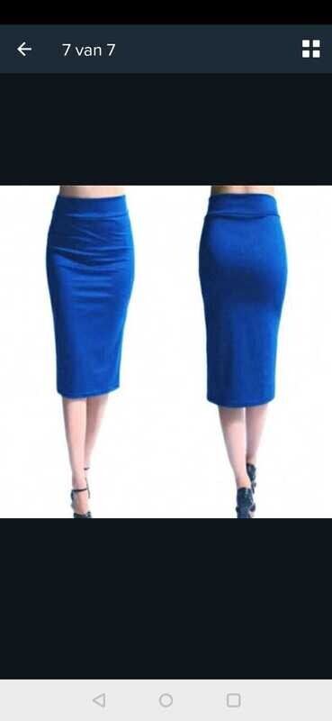 Kokerrok blauw (stewardes)