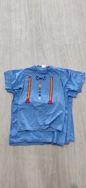 T-shirt clown, blauw