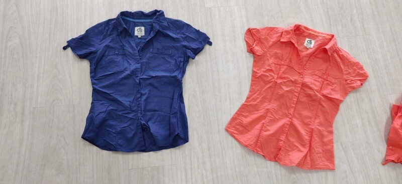 Hemd blauwe/oranje